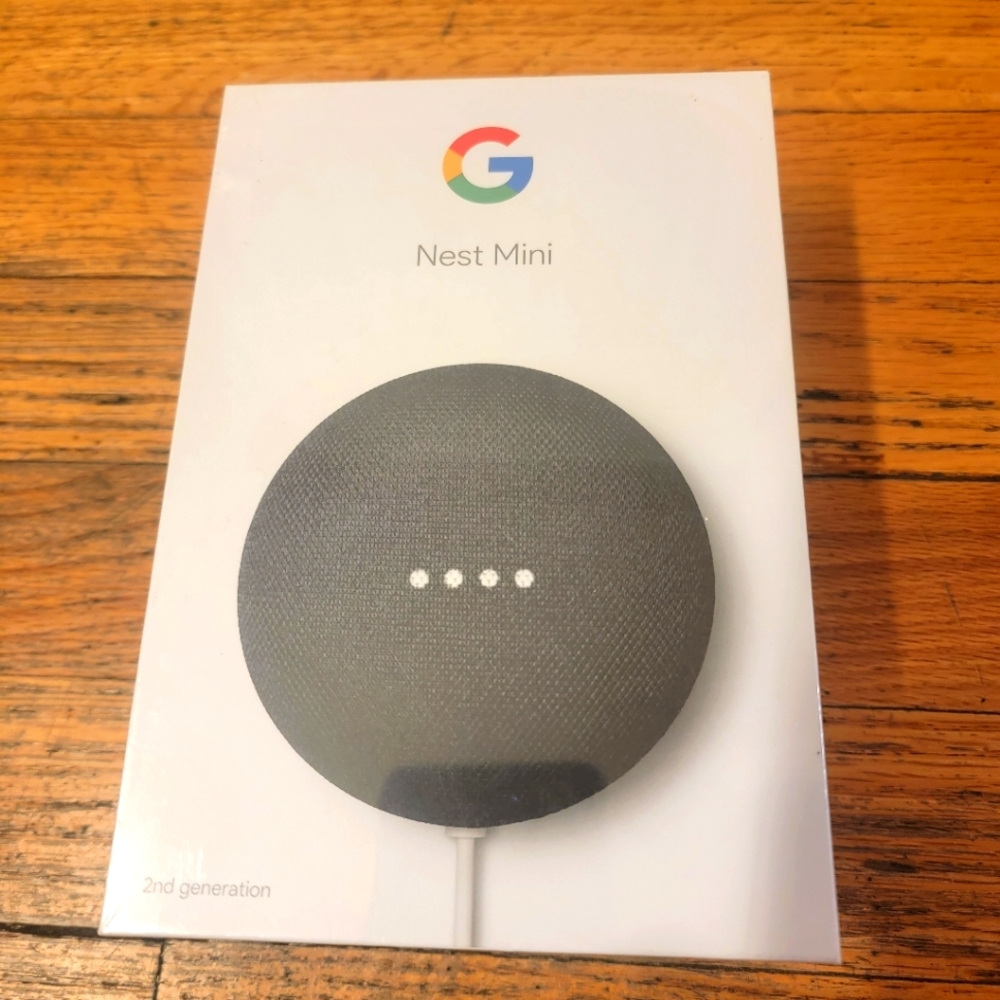 Google Nest Mini - 2nd Generation - Charcoal - New in Box